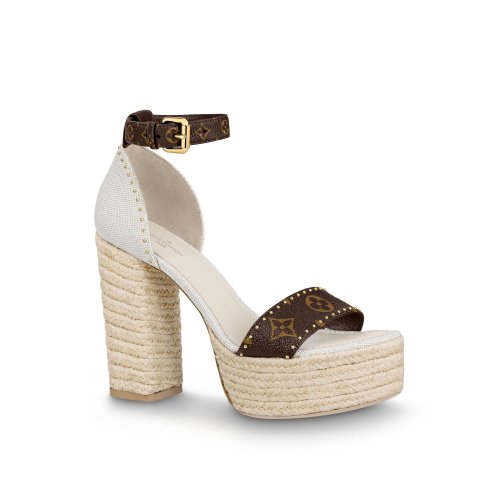 Louis Vuitton Coastline Platform Sandal in Beige - Shoes 1A8GMN