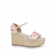 Louis Vuitton Starboard Wedge Sandal in Rose - Shoes 1A8GP5