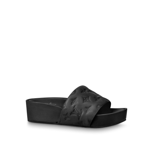 Louis Vuitton Jumbo Flatform Mule in Black - Shoes 1A8N3N