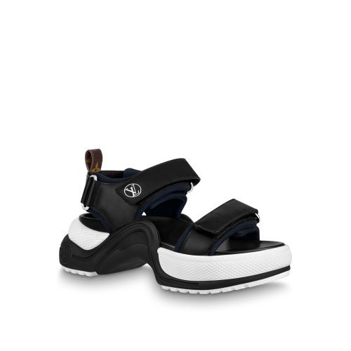 Louis Vuitton LV Archlight Flat Sandal in Black - Shoes 1A8NHM