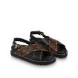 Louis Vuitton Paseo Flat Comfort Sandal in Black - Shoes 1A8O1Z