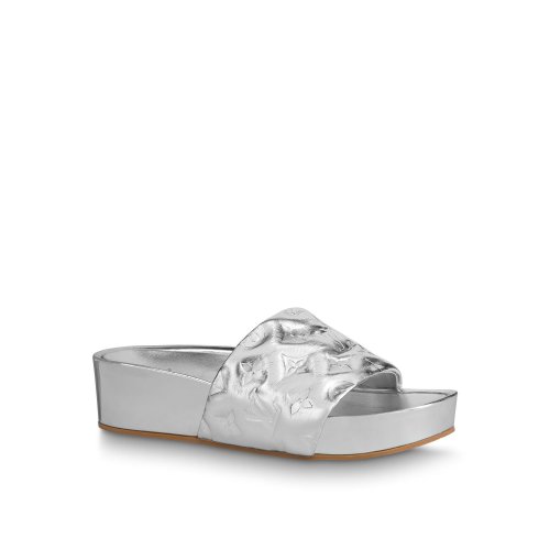 Louis Vuitton Jumbo Flatform Mule in Silver - Shoes 1A8T27