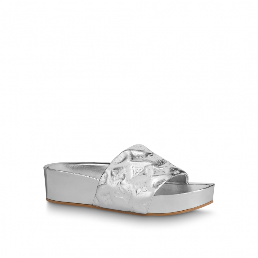 Louis Vuitton Jumbo Flatform Mule in Silver - Shoes 1A8T27