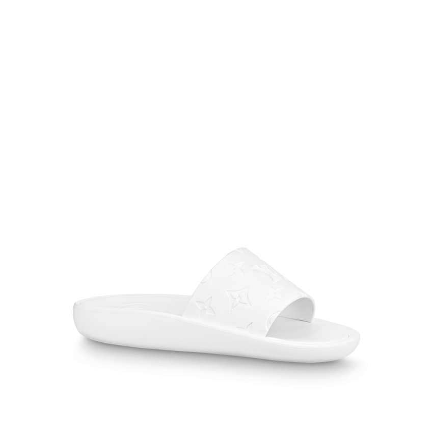 Louis Vuitton Sunbath Flat Mule in White - Shoes 1A8ULG