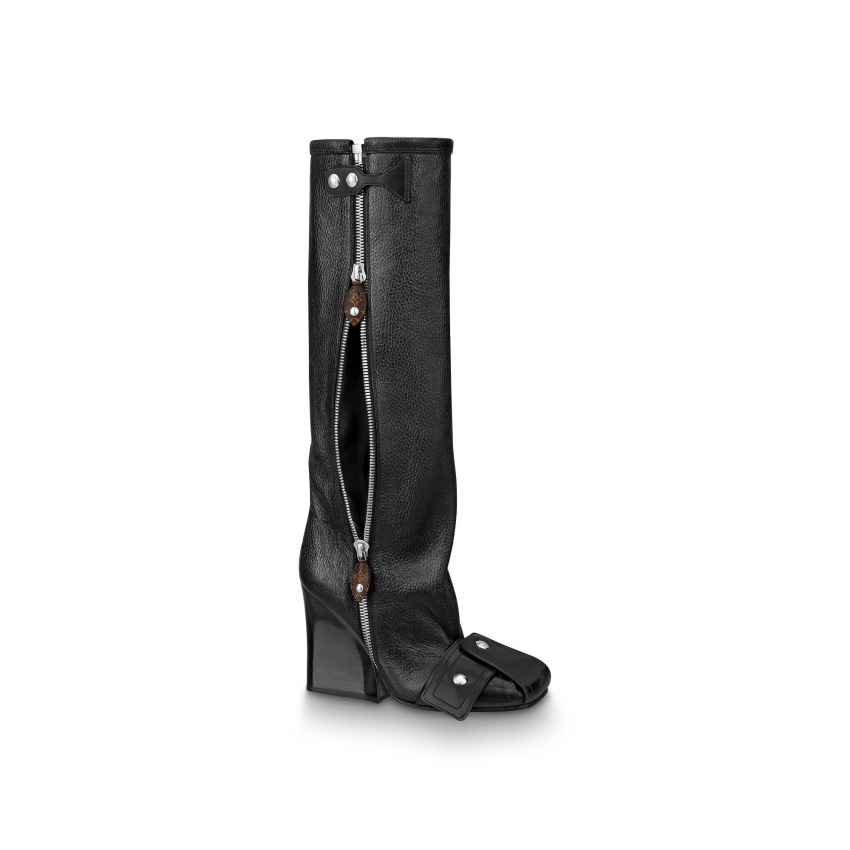 Louis Vuitton Patti Wedge High Boot 9,5Cm in Black - Shoes 1A9C03