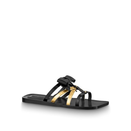 Louis Vuitton Peplum Flat Mule in Gold - Shoes 1A9CEB