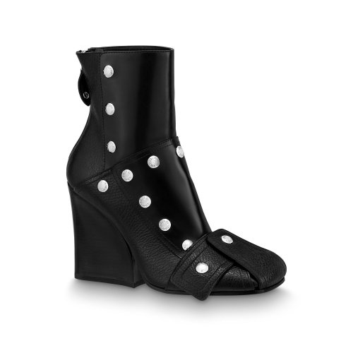 Louis Vuitton Patti Wedge Ankle Boot 9,5Cm in Black - Shoes 1A9CGI