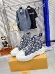 Louis Vuitton Lv Squad Sneaker Boot in Blue - Women - Shoes 1A9S12