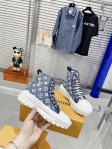 Louis Vuitton Lv Squad Sneaker Boot in Blue - Women - Shoes 1A9S12