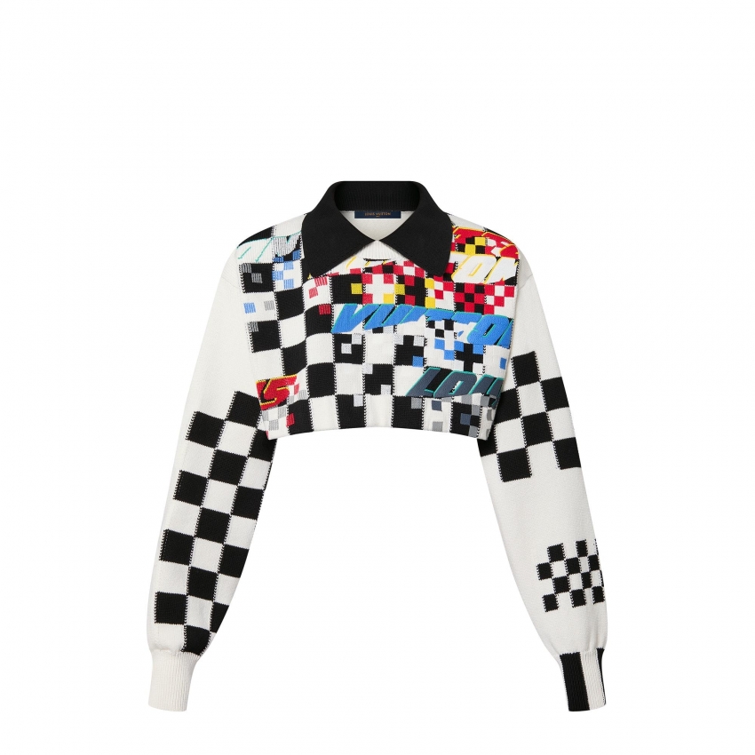 Louis Vuitton Racecar Knit Cropped Pullover - Women - Ready to Wear 1AA9TM