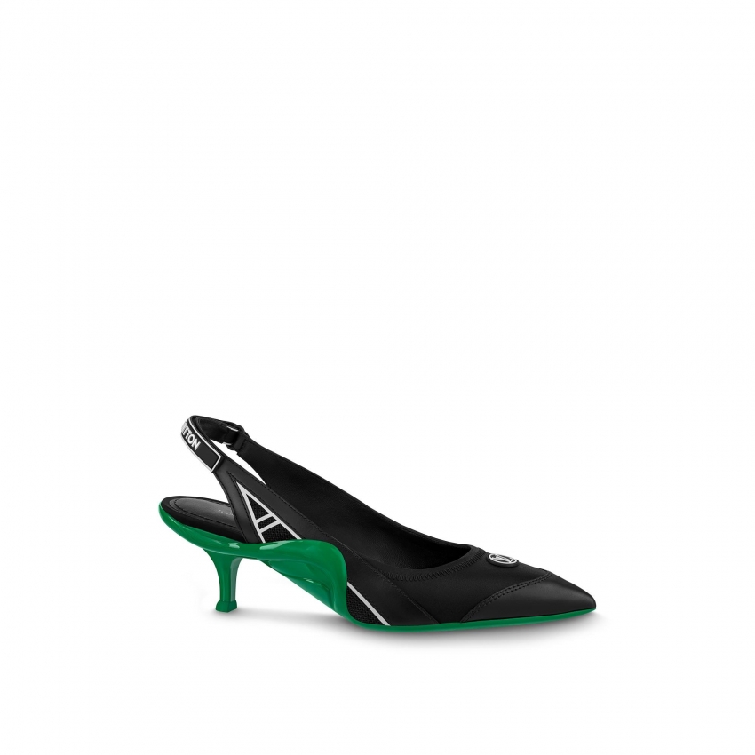 Louis Vuitton Archlight Slingback Pump - Women - Shoes 1AAC67 Black Green Acid