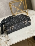 Louis Vuitton Clutch Box Monogram Eclipse Canvas in Grey - Trunks and Travel M20251