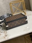 Louis Vuitton Clutch Box Monogram Macassar Canvas in Brown - Trunks and Travel M20252