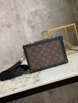 Louis Vuitton Clutch Box Monogram Macassar Canvas in Brown - Trunks and Travel M20252