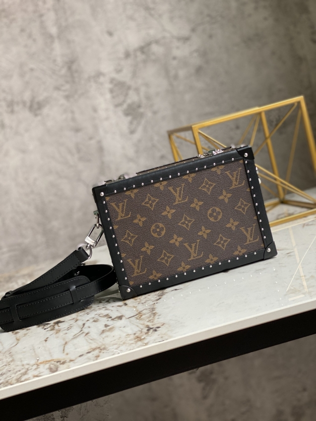 Louis Vuitton Clutch Box Monogram Macassar Canvas in Brown - Trunks and Travel M20252