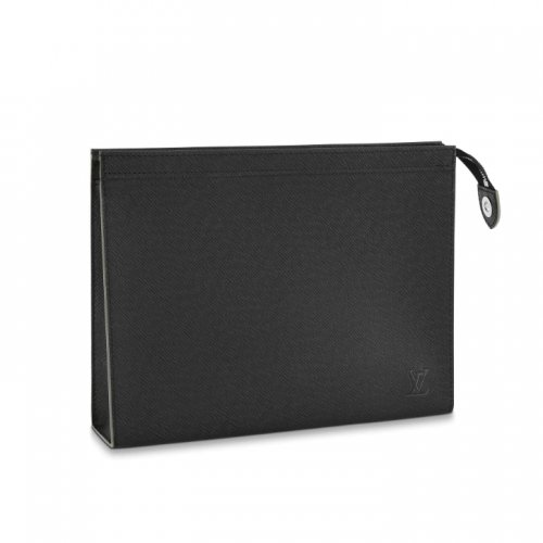 Louis Vuitton Taiga leather Pochette Voyage MM M30187 Noir Gris