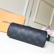 Louis Vuitton Designer 3 Watch Case Monogram Eclipse in Black- Travel M43385