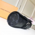 Louis Vuitton Designer 3 Watch Case Monogram Eclipse in Black- Travel M43385