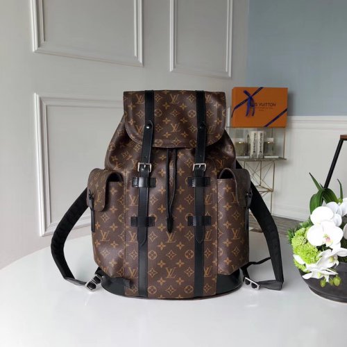 Louis Vuitton Monogram Macassar Canvas Christopher PM Backpack M43735 Louis Vuitton Monogram Macassar Canvas Christopher PM Backpack M43735