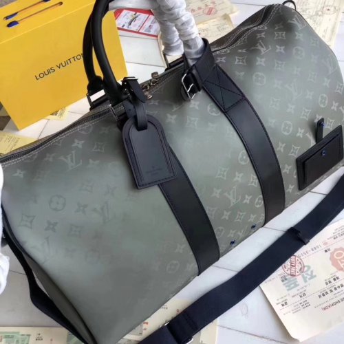 Louis Vuitton Monogram Satellite Coated Canvas Keepall Bandouliere 50CM M44170 Louis Vuitton Monogram Satellite Coated Canvas Keepall Bandouliere 50CM M44170