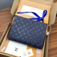 Louis Vuitton Pochette Toilette 26 Monogram Empreinte Leather in Navy/Red - Travel M45665
