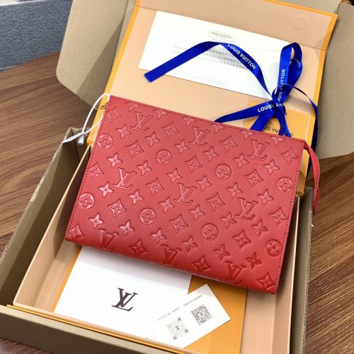 Louis Vuitton Pochette Toilette 26 Monogram Empreinte Leather in Red - Travel M45666 Louis Vuitton Pochette Toilette 26 Monogram Empreinte Leather in Red - Travel M45666
