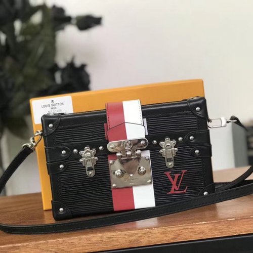 Louis Vuitton Epi leather Petite Malle M52108 Noir Louis Vuitton Epi leather Petite Malle M52108 Noir