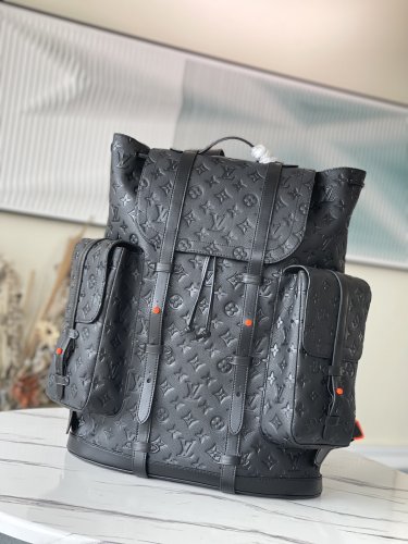 Louis Vuitton Monogram Empreinte Leather Christopher Backpack M53285 Black Louis Vuitton Monogram Empreinte Leather Christopher Backpack M53285 Black