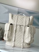 Louis Vuitton Monogram Empreinte Leather Christopher Backpack M53286 Beige
