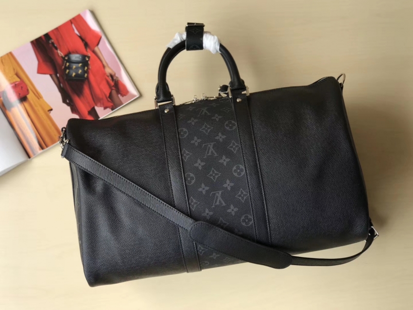 Louis Vuitton Taigarama Iconic Keepall 50 Bandoulière M53763 Black