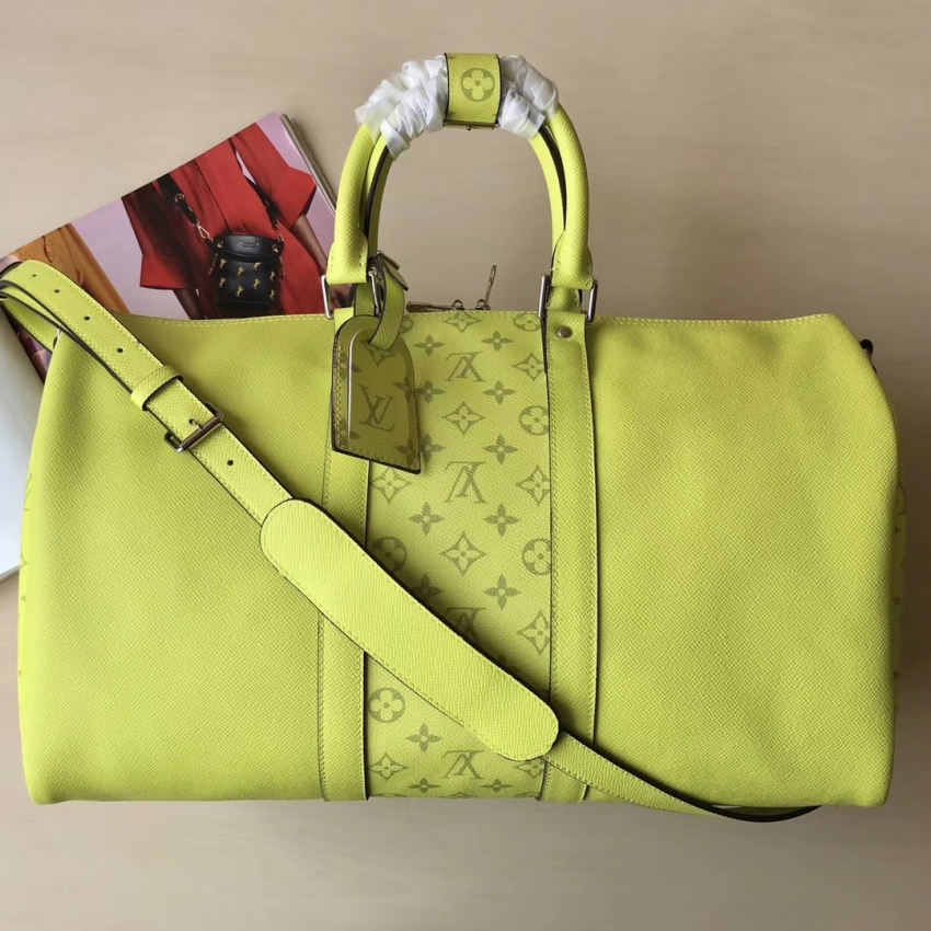 Louis Vuitton Taigarama Iconic Keepall 50 Bandoulière M53764 Jaune