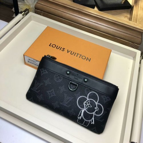Louis Vuitton Monogram Eclipse Vivienne mascot Pochette Apollo PM M62897 Louis Vuitton Monogram Eclipse Vivienne mascot Pochette Apollo PM M62897