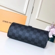 Louis Vuitton 3 Watch Case Damier Graphite Canvas in Black- Travel N41137