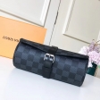 Louis Vuitton 3 Watch Case Damier Graphite Canvas in Black- Travel N41137