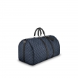 Louis Vuitton Keepall 55 Damier Cobalt Large Travel Duffle Bag, Navy N41356