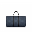 Louis Vuitton Keepall 55 Damier Cobalt Large Travel Duffle Bag, Navy N41356