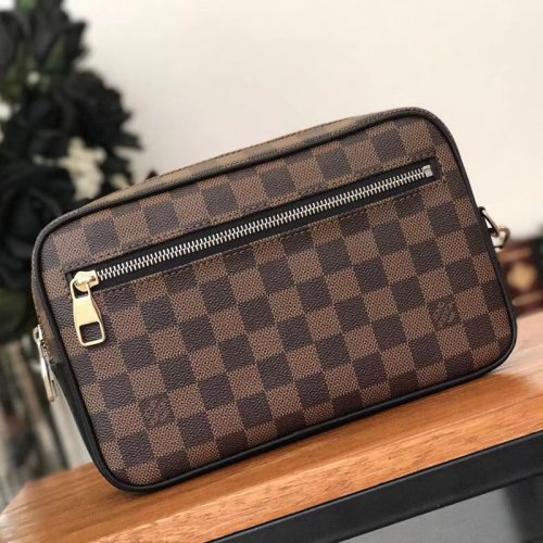 Louis Vuitton Damier Ebene Canvas Kasai Clutch N41663 Louis Vuitton Damier Ebene Canvas Kasai Clutch N41663