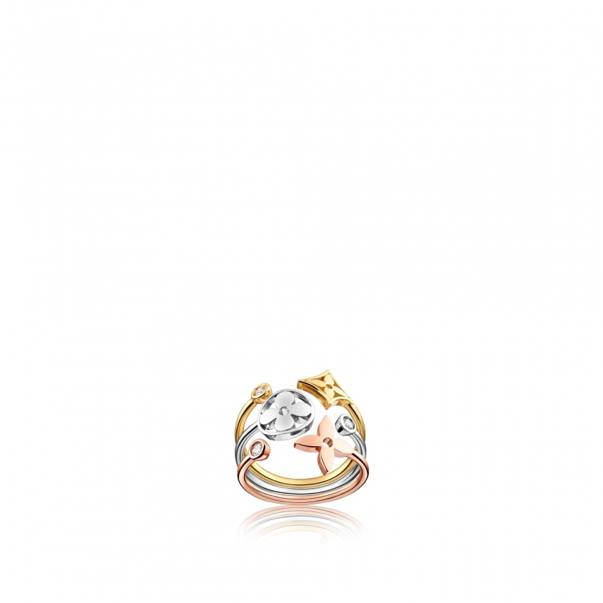 Louis Vuitton Idylle Blossom ring, 3 golds and diamonds - Women - Jewelry Q9F15Z