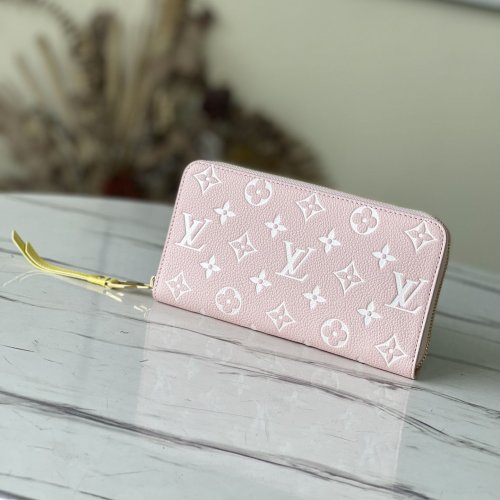 Louis Vuitton Zippy Wallet Monogram Empreinte Leather Pink - Women Small Leather Goods M81279 Louis Vuitton Zippy Wallet Monogram Empreinte Leather Pink - Women Small Leather Goods M81279