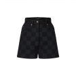 Louis Vuitton Damier Graphite Denim Mini Shorts - Women - Ready-to-Wear 1A9WPP