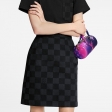 Louis Vuitton Damier Graphite Denim Pencil Skirt - Women - Ready-to-Wear 1A9Z27