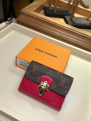 Louis Vuitton Patent Calf Leather Cherrywood Compact Wallet M61912 Louis Vuitton Patent Calf Leather Cherrywood Compact Wallet M61912
