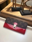 Louis Vuitton Patent Calf Leather Cherrywood Wallet M62558 Red