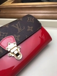 Louis Vuitton Patent Calf Leather Cherrywood Wallet M62558 Red