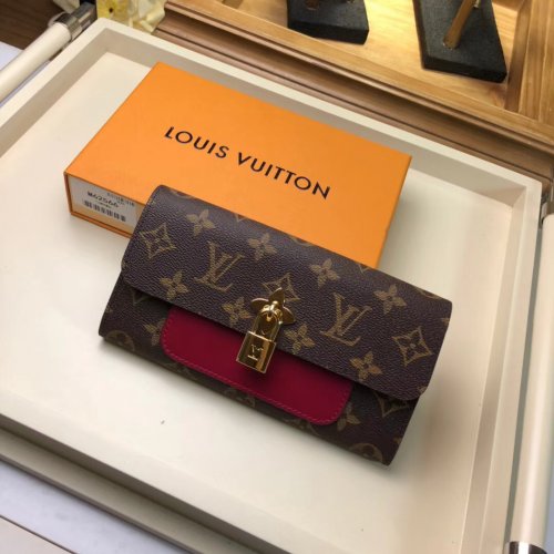 Louis Vuitton Monogram Canvas Flower Wallet M62566 Purple