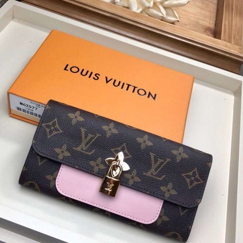 Louis Vuitton Monogram Canvas Flower Wallet M62577 Pink