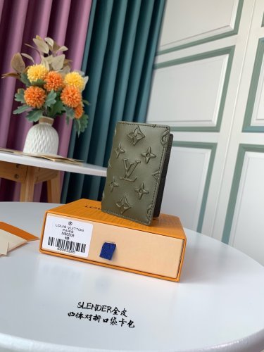 Louis Vuitton Pocket Organizer Slender Other Leathers in Green - Men - Small Leather Goods M80508 Louis Vuitton Pocket Organizer Slender Other Leathers in Green - Men - Small Leather Goods M80508