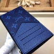Louis Vuitton Taigarama Coin Card Holder Men M30270 Cobalt Navy Blue