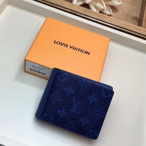 Louis Vuitton Taigarama Multiple Wallet Men M30299 Cobalt Navy Blue Louis Vuitton Taigarama Multiple Wallet Men M30299 Cobalt Navy Blue