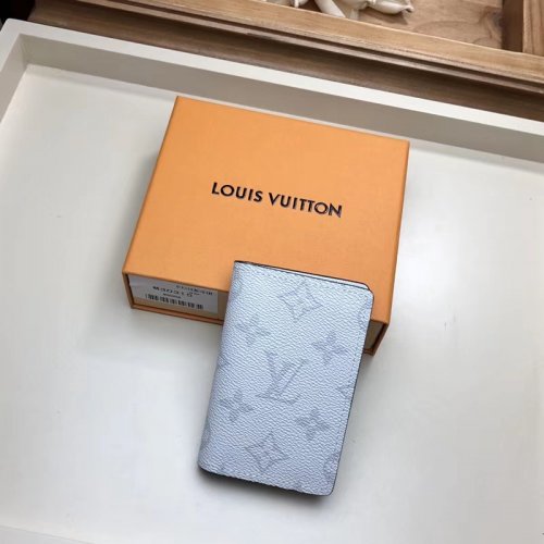 Louis Vuitton Taigarama Pocket Organiser Wallet M30315 White Silver Louis Vuitton Taigarama Pocket Organiser Wallet M30315 White Silver